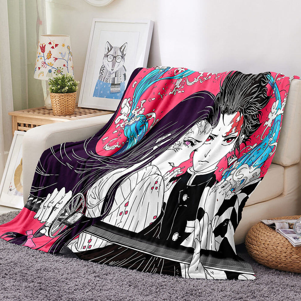 Demon Slayer Blanket Flannel Throw Room Decoration (Online Order Only)