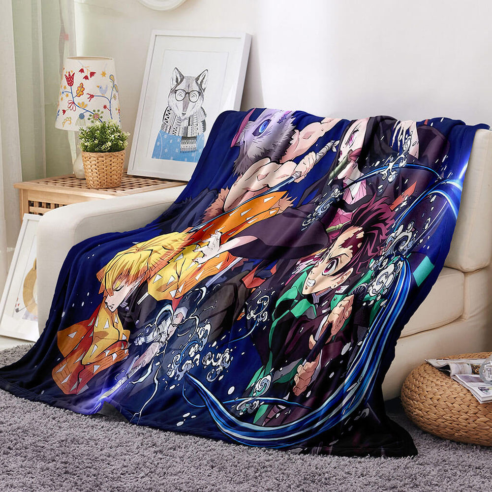 Demon Slayer Blanket Flannel Throw Room Decoration (Online Order Only)