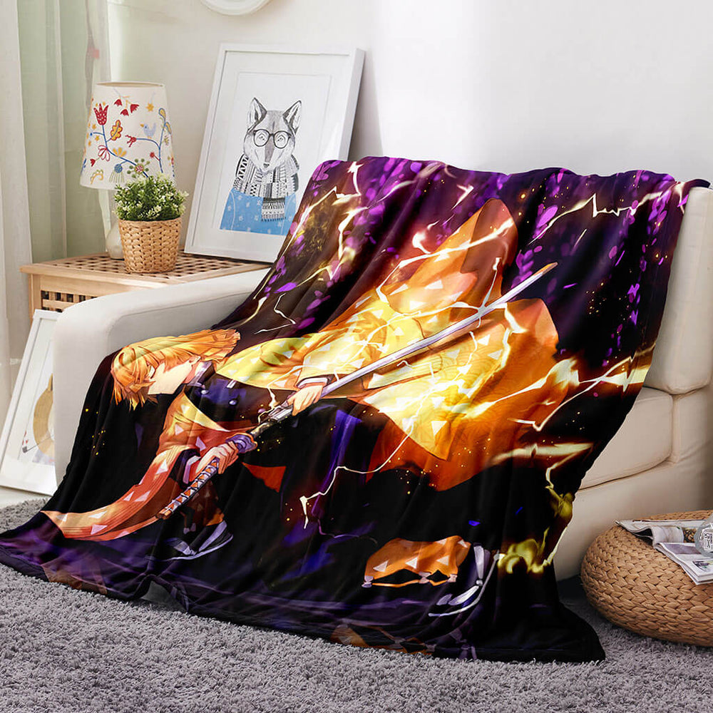 Demon Slayer Blanket Flannel Throw Room Decoration (Online Order Only)