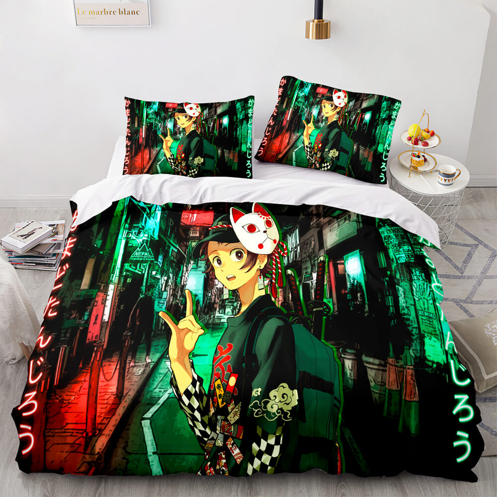 Demon Slayer Cosplay Bedding Set Quilt Cover Without Filler (Online Order Only)
