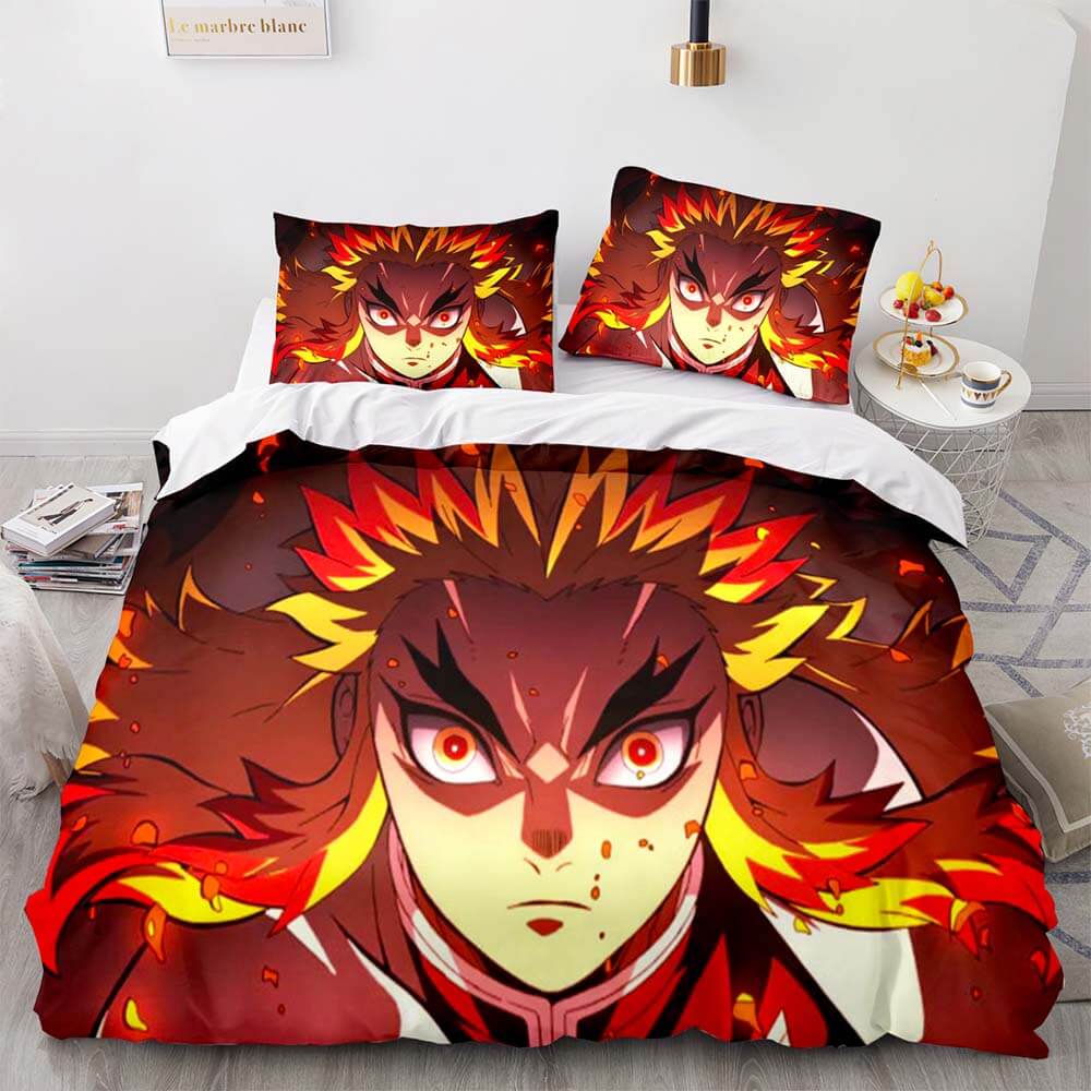Demon Slayer Cosplay Bedding Set Quilt Cover Without Filler (Online Order Only)
