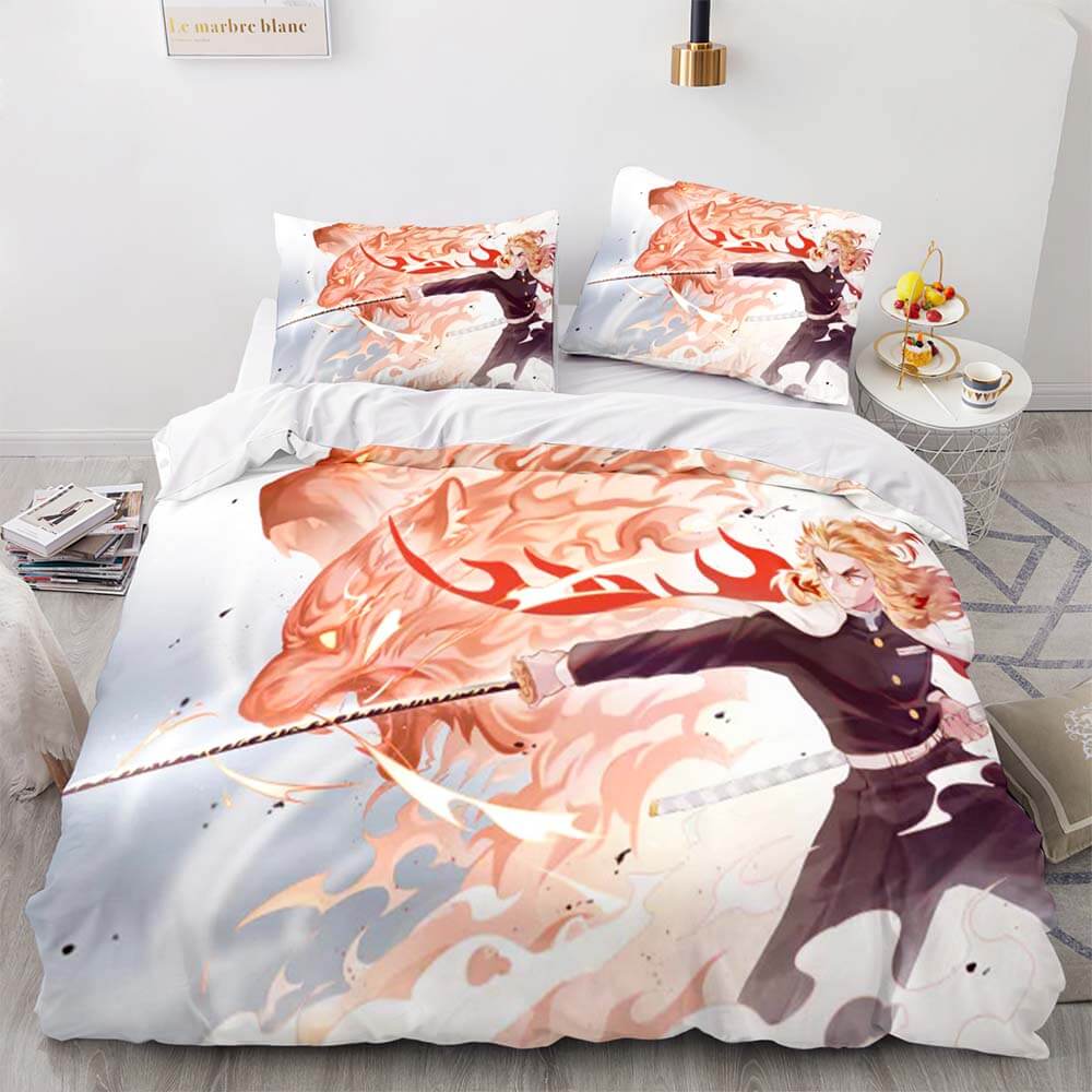 Demon Slayer Cosplay Bedding Set Quilt Cover Without Filler (Online Order Only)