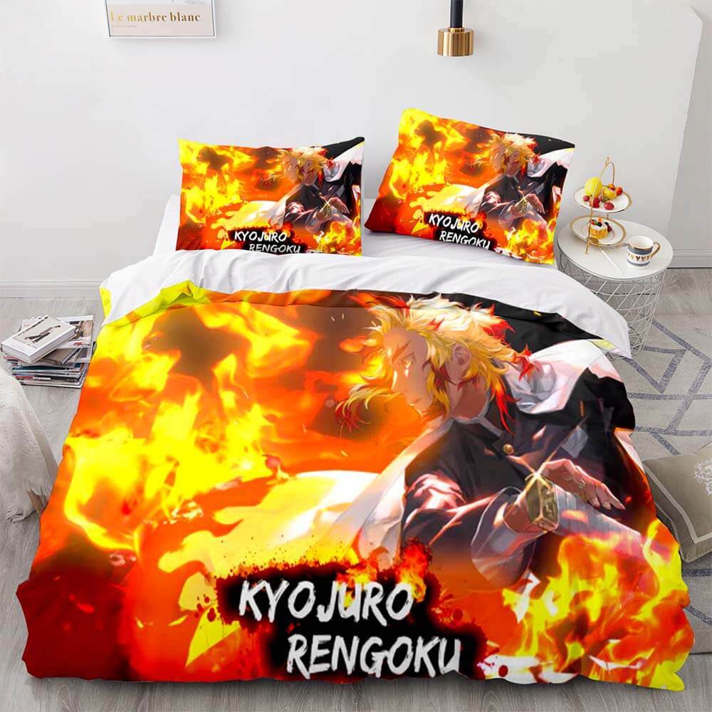 Demon Slayer Cosplay Bedding Set Quilt Cover Without Filler (Online Order Only)
