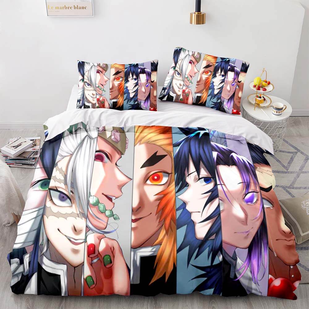 Demon Slayer Cosplay Bedding Set Quilt Cover Without Filler (Online Order Only)