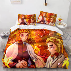 Demon Slayer Cosplay Bedding Set Quilt Cover Without Filler (Online Order Only)