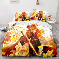 Demon Slayer Cosplay Bedding Set Quilt Cover Without Filler (Online Order Only)
