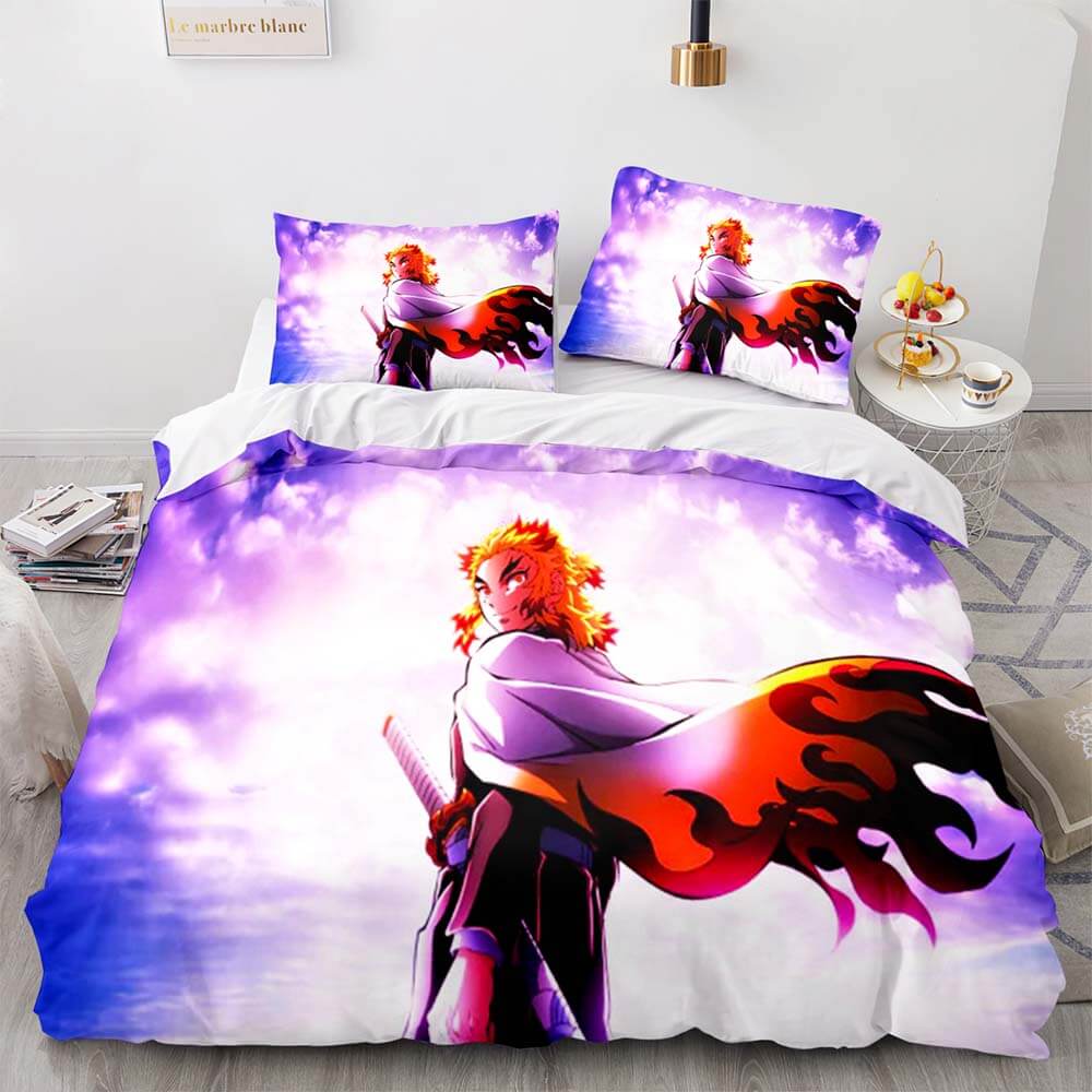 Demon Slayer Cosplay Bedding Set Quilt Cover Without Filler (Online Order Only)