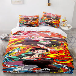 Demon Slayer Cosplay Bedding Set Quilt Covers Without Filler (Online Order Only)