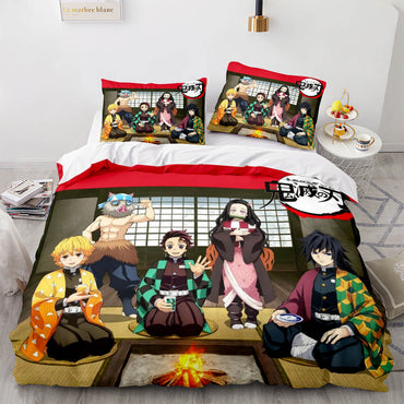 Demon Slayer Cosplay Bedding Set Quilt Covers Without Filler (Online Order Only)