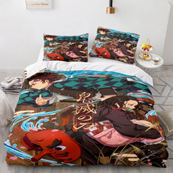Demon Slayer Cosplay Bedding Set Quilt Covers Without Filler (Online Order Only)