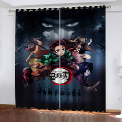 Demon Slayer Curtains Blackout Window Treatments Drapes for Room Decoration (Online Order Only)