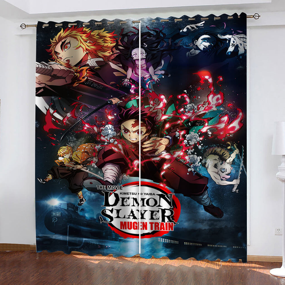 Demon Slayer Curtains Blackout Window Treatments Drapes for Room Decoration (Online Order Only)