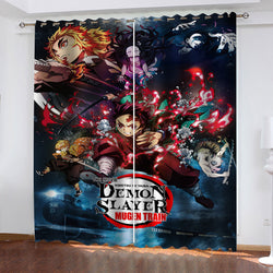 Demon Slayer Curtains Blackout Window Treatments Drapes for Room Decoration (Online Order Only)