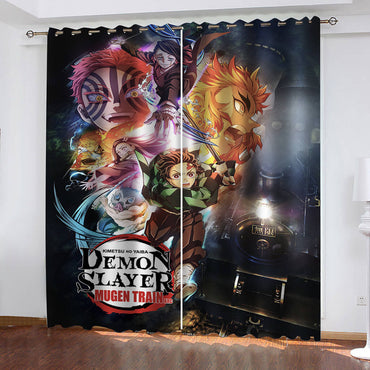 Demon Slayer Curtains Blackout Window Treatments Drapes for Room Decoration (Online Order Only)