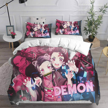 Demon Slayer Kimetsu no Yaiba Bedding Set Duvet Cover Quilt Bed Sets (Online Order Only)
