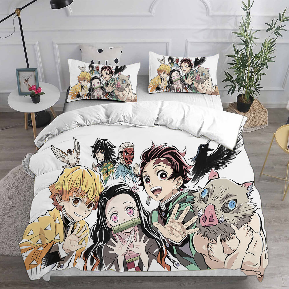 Demon Slayer Kimetsu no Yaiba Bedding Set Duvet Cover Quilt Bed Sets (Online Order Only)