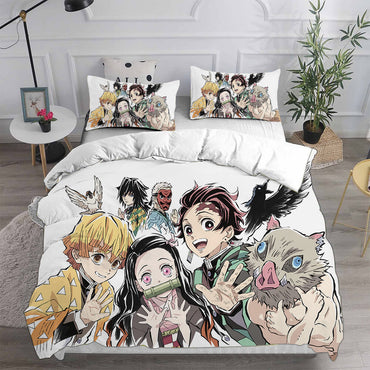Demon Slayer Kimetsu no Yaiba Bedding Set Duvet Cover Quilt Bed Sets (Online Order Only)