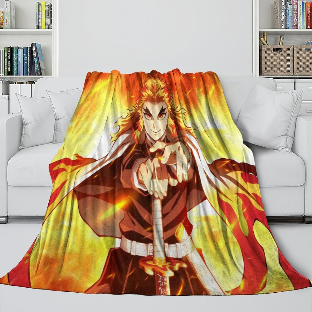 Demon Slayer Kimetsu no Yaiba Blanket Flannel Throw Room Decoration (Online Order Only)