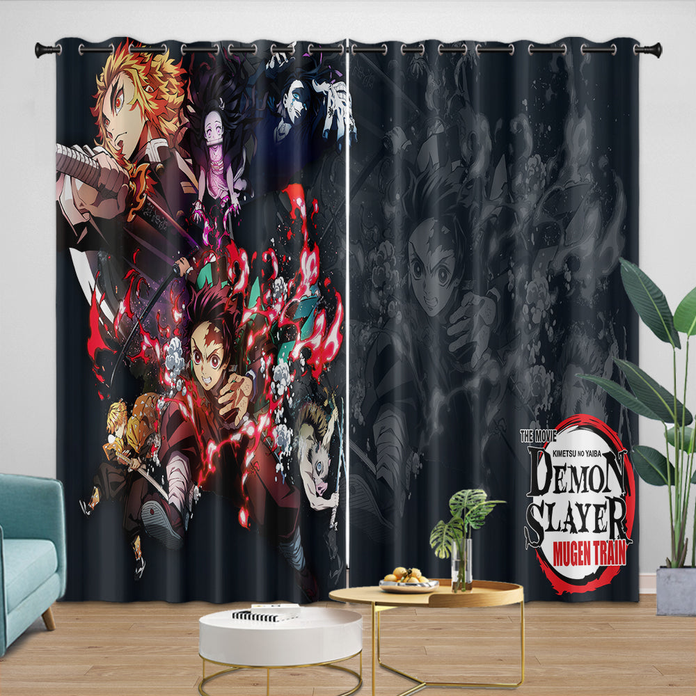 Demon Slayer Kimetsu no Yaiba Curtains Blackout Window Drapes Room Decoration (Online Order Only)