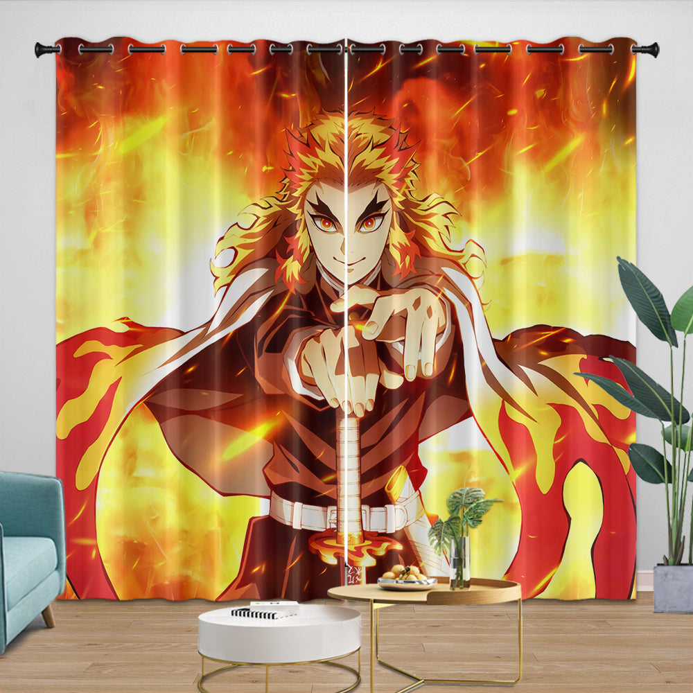 Demon Slayer Kimetsu no Yaiba Curtains Blackout Window Drapes Room Decoration (Online Order Only)