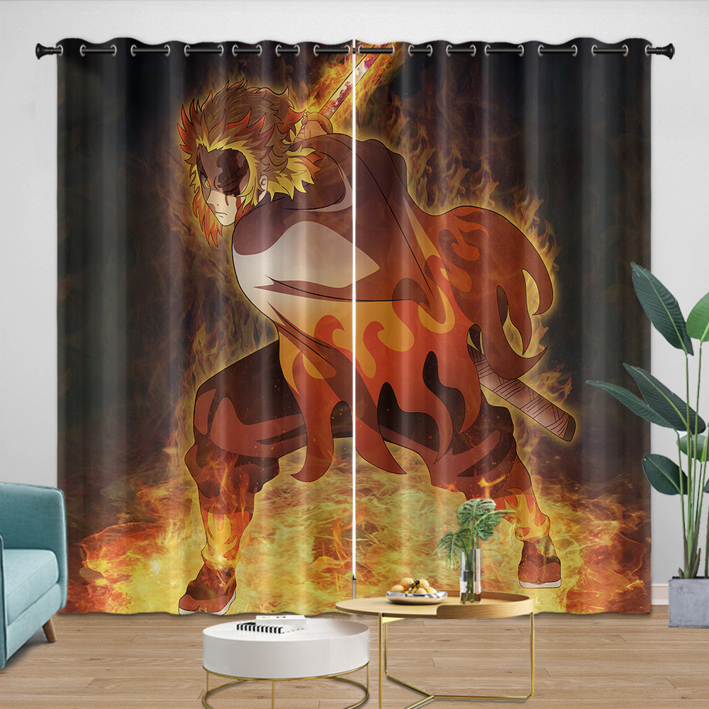 Demon Slayer Kimetsu no Yaiba Curtains Blackout Window Drapes Room Decoration (Online Order Only)