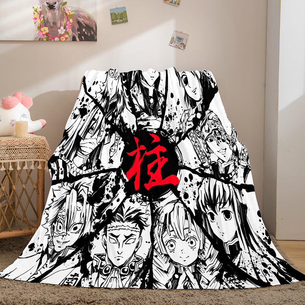 Demon Slayer Cosplay Flannel Fleece Throw Blanket (Online Order Only)