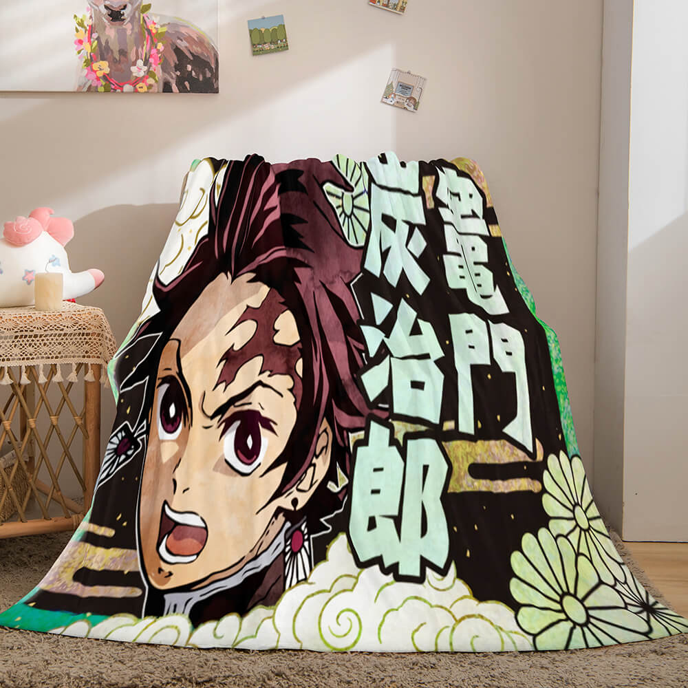 Demon Slayer Cosplay Flannel Fleece Throw Blanket (Online Order Only)