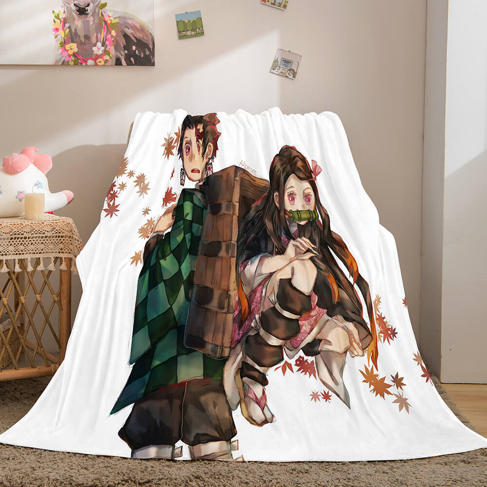 Demon Slayer Cosplay Flannel Fleece Throw Blanket (Online Order Only)
