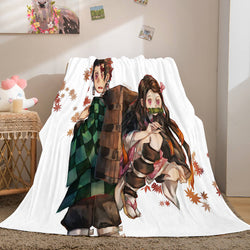 Demon Slayer Cosplay Flannel Fleece Throw Blanket (Online Order Only)