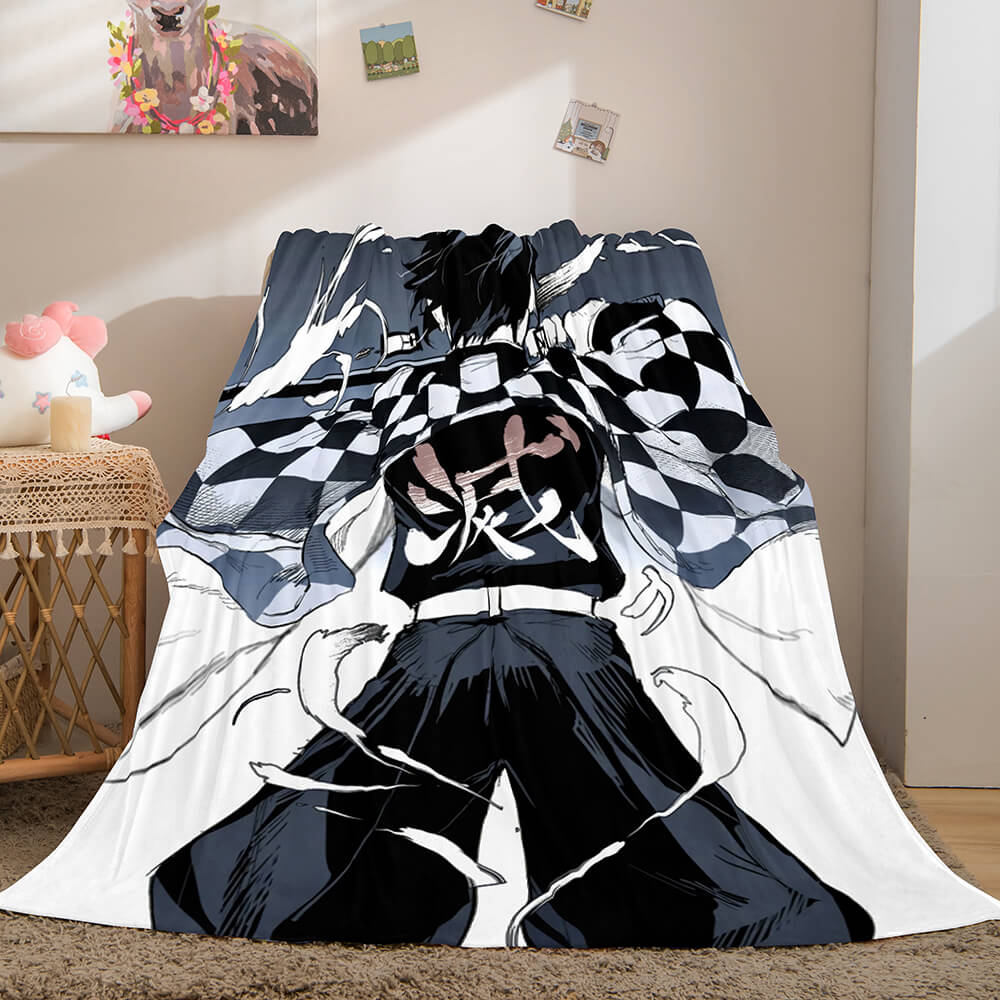Demon Slayer Cosplay Flannel Fleece Throw Blanket (Online Order Only)