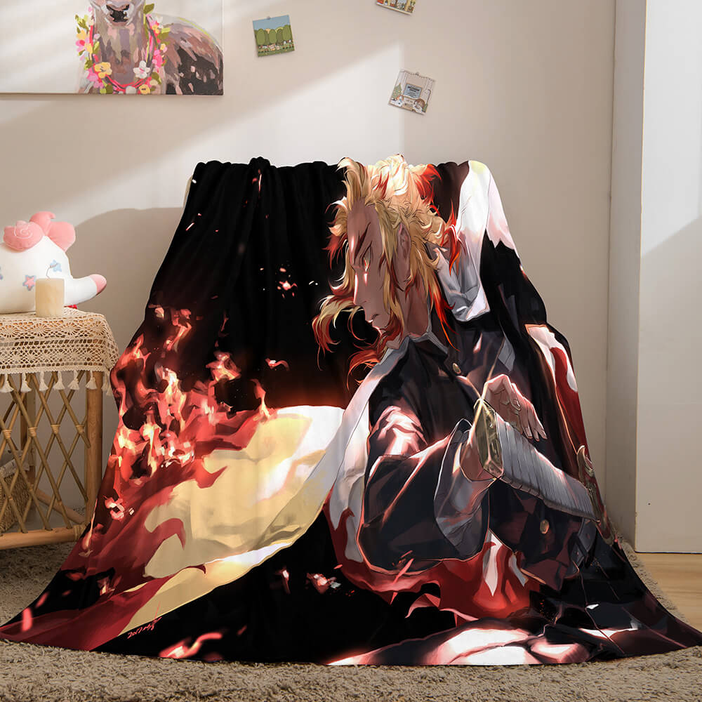 Demon Slayer Cosplay Flannel Fleece Throw Blanket (Online Order Only)