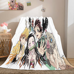Demon Slayer Cosplay Flannel Fleece Throw Blanket (Online Order Only)