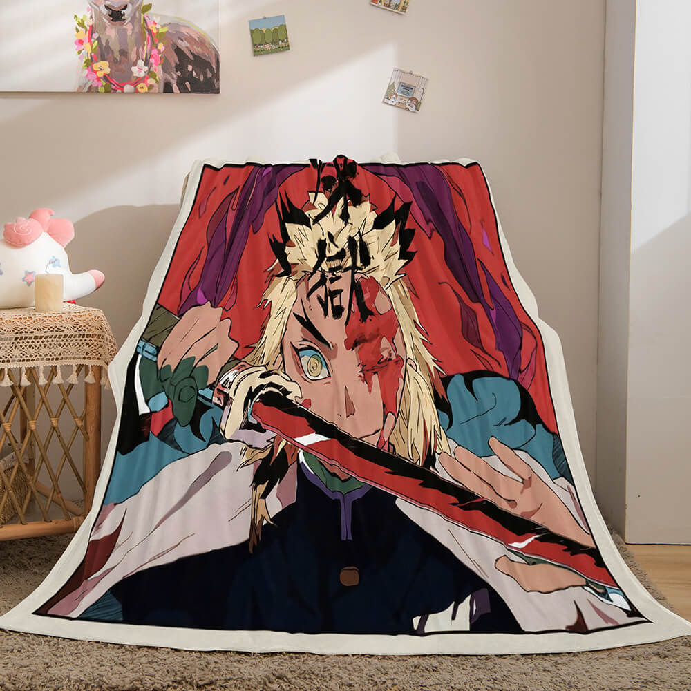 Demon Slayer Cosplay Flannel Fleece Throw Blanket (Online Order Only)