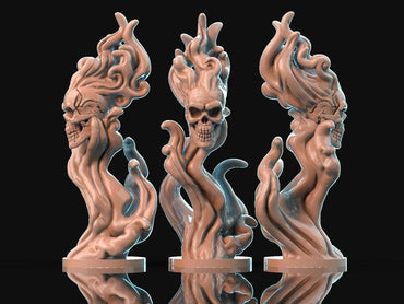 3D Printed Brayan Nafarrate Demon Flameskull Set 28mm 32mm D&D (Online Only)
