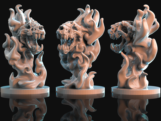 3D Printed Brayan Nafarrate Demon Flameskull Set 28mm 32mm D&D (Online Only)