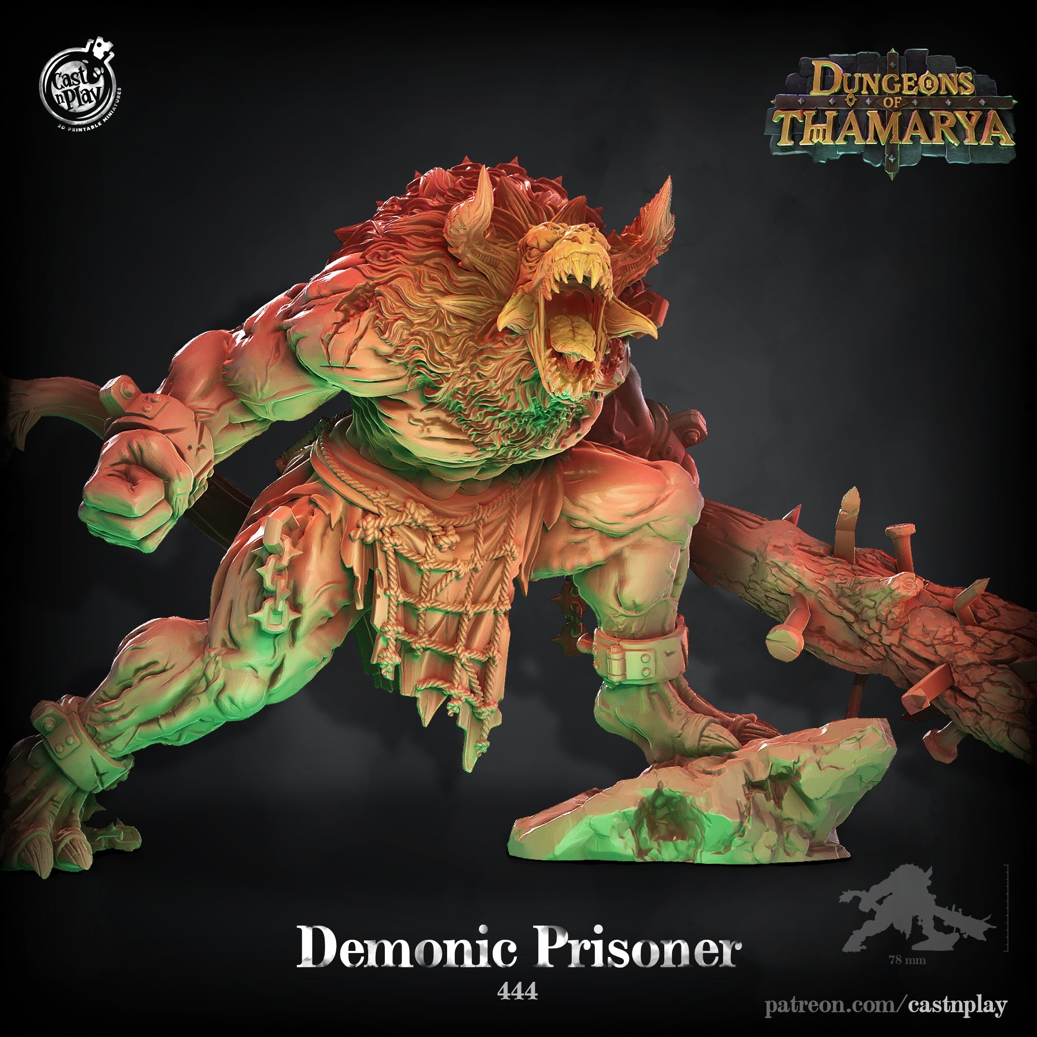3D Printed Cast n Play Demonic Prisoner Dungeons of Thamarya Set 28mm 32mm D&D (Online Only)