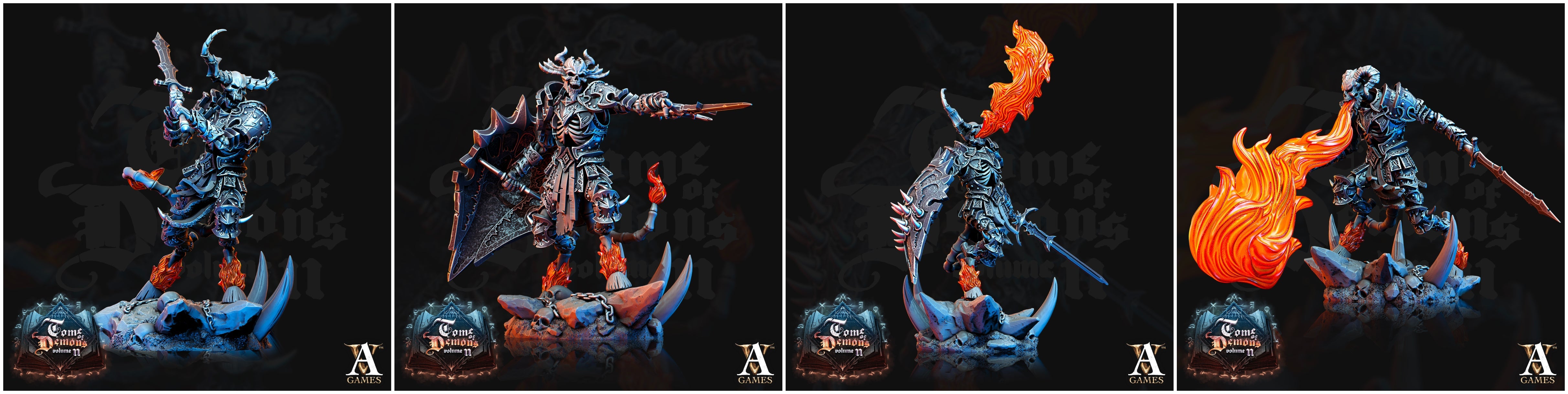 3D Printed Archvillain Games Tome of Demons Vol. II - Demonskulls 28mm 32mm D&D (Online Only)