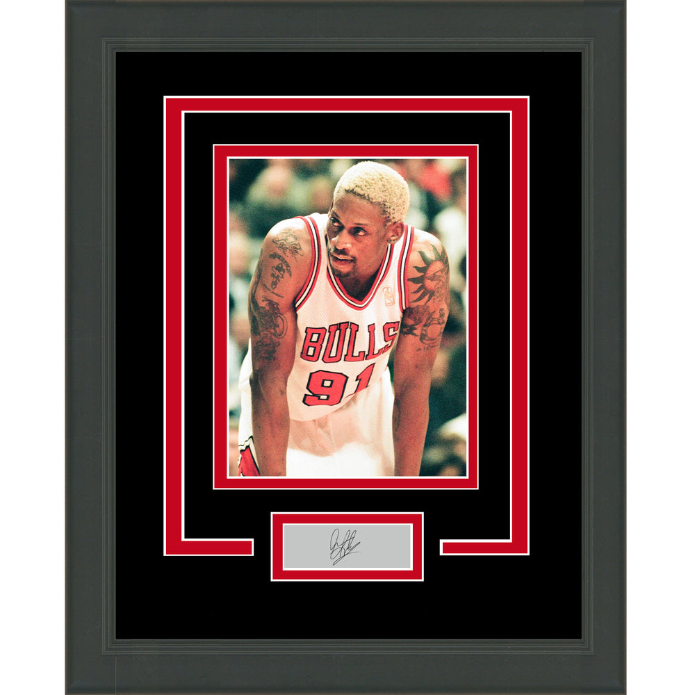 Framed Dennis Rodman Facsimile Laser Engraved Signature Auto Chicago Bulls 11x14 Basketball Photo (ONLINE ORDER ONLY)