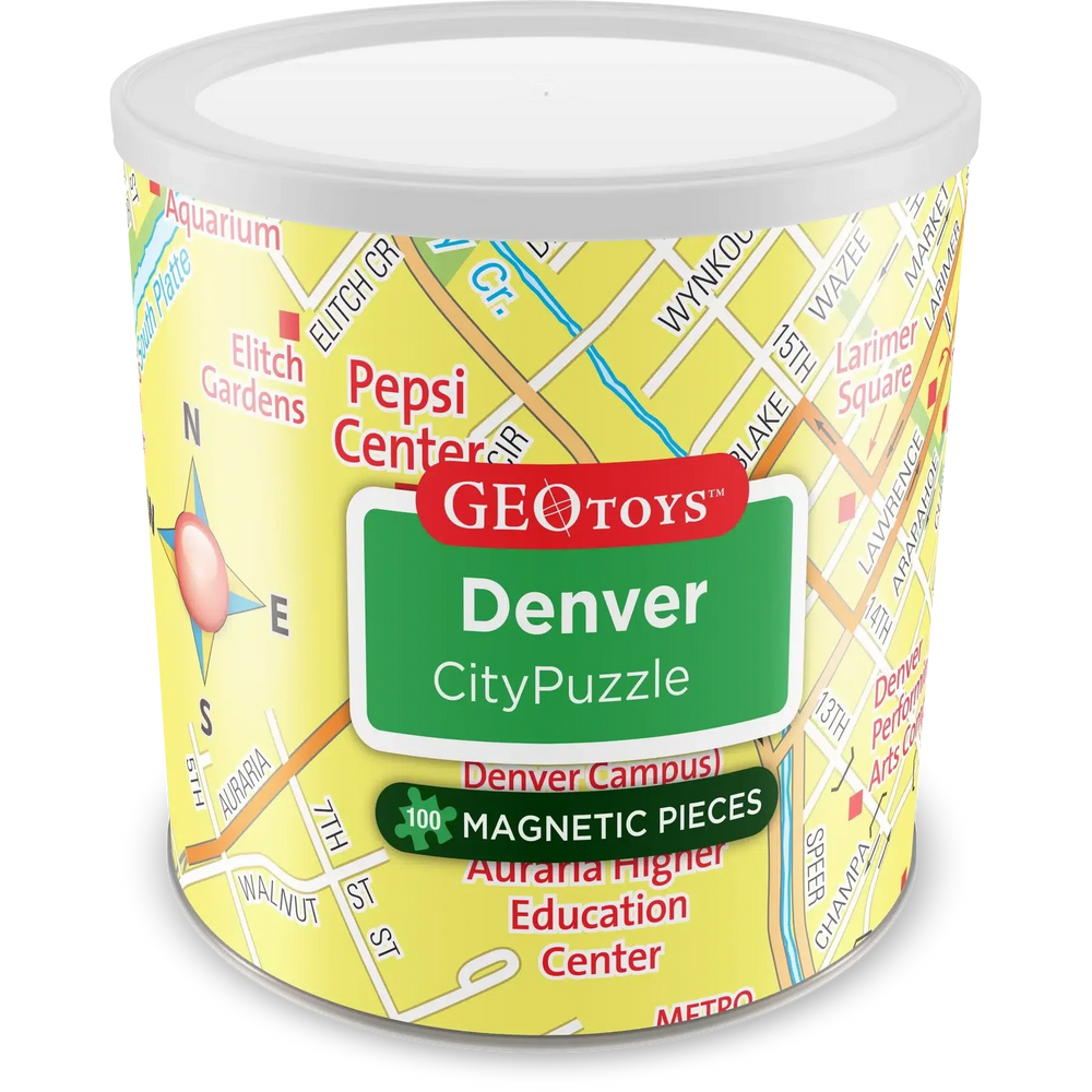 Denver City 100 Piece Magnetic Jigsaw Puzzle Geotoys (ONLINE ORDER ONLY)
