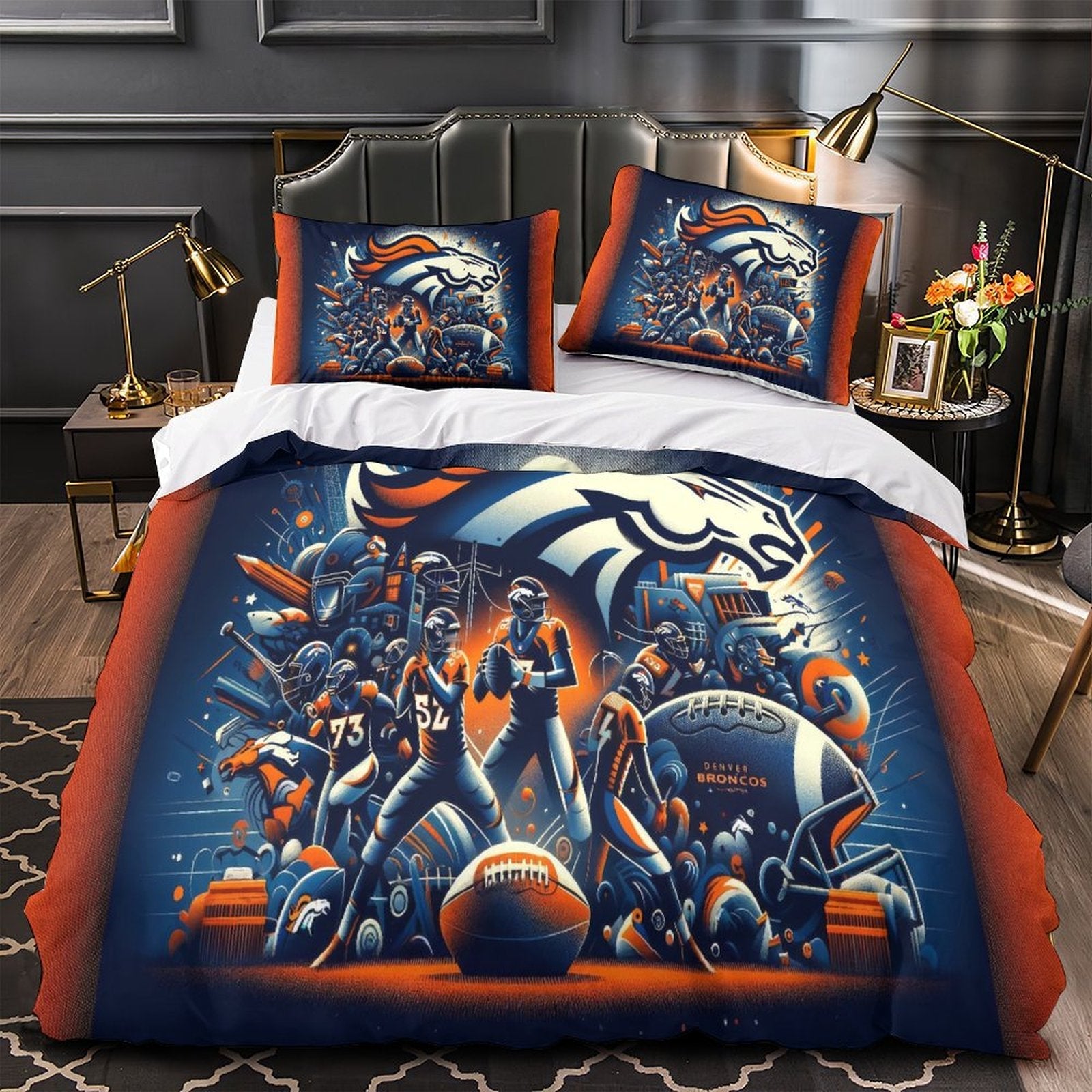 Denver Broncos Bedding Set Duvet Cover Without Filler (Online Order Only)
