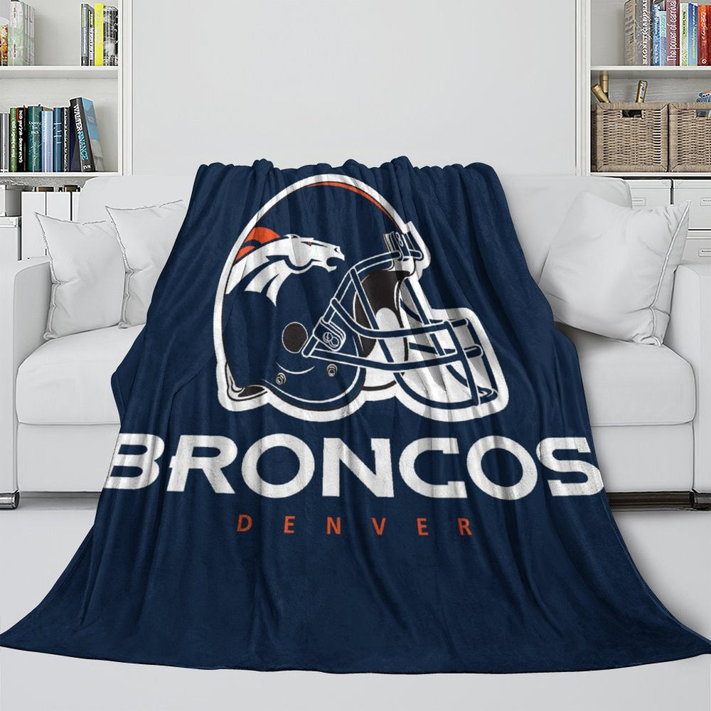 Denver Broncos Blanket Flannel Fleece Throw Room Decoration (Online Order Only)