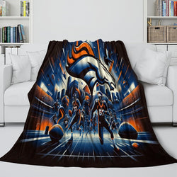 Denver Broncos Blanket Flannel Fleece Throw Room Decoration (Online Order Only)