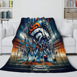 Denver Broncos Blanket Flannel Fleece Throw Room Decoration (Online Order Only)