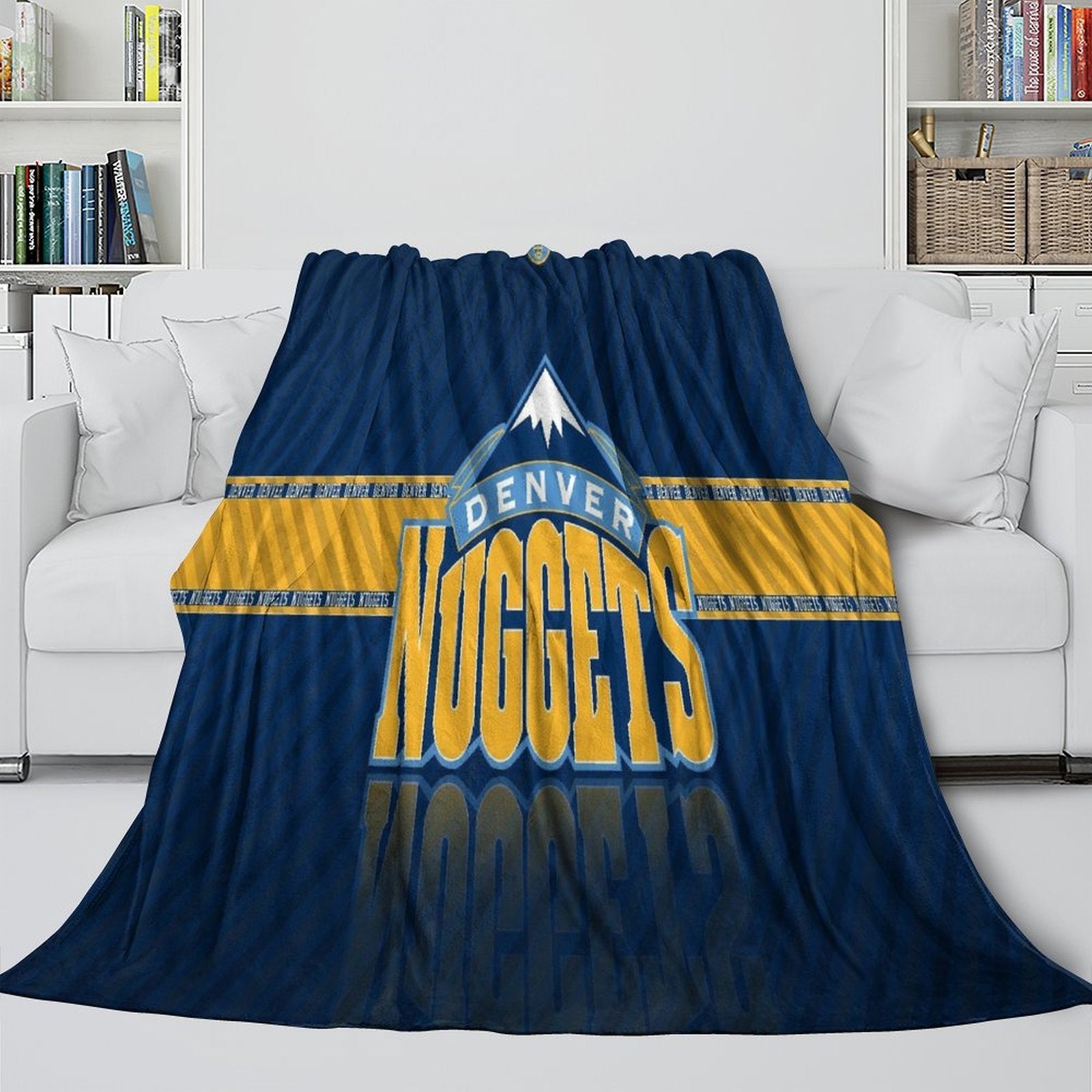 Denver Nuggets Blanket Flannel Fleece Throw Room Decoration (Online Order Only)