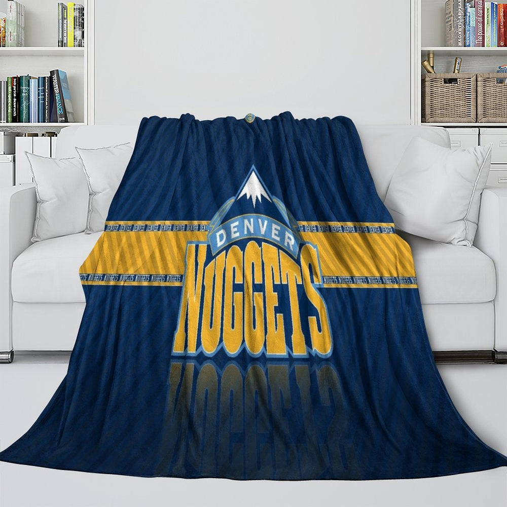 Denver Nuggets Blanket Flannel Fleece Throw Room Decoration (Online Order Only)