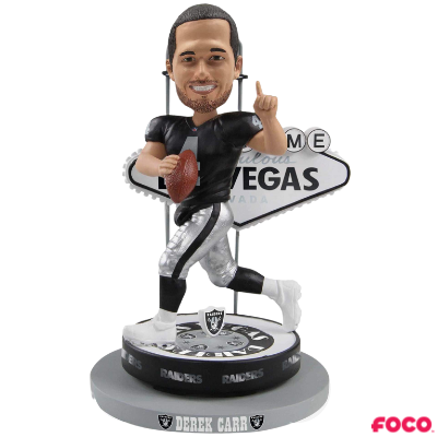 Derek Carr Las Vegas Raiders Welcome Sign Bobblehead (ONLINE ORDER ONLY)