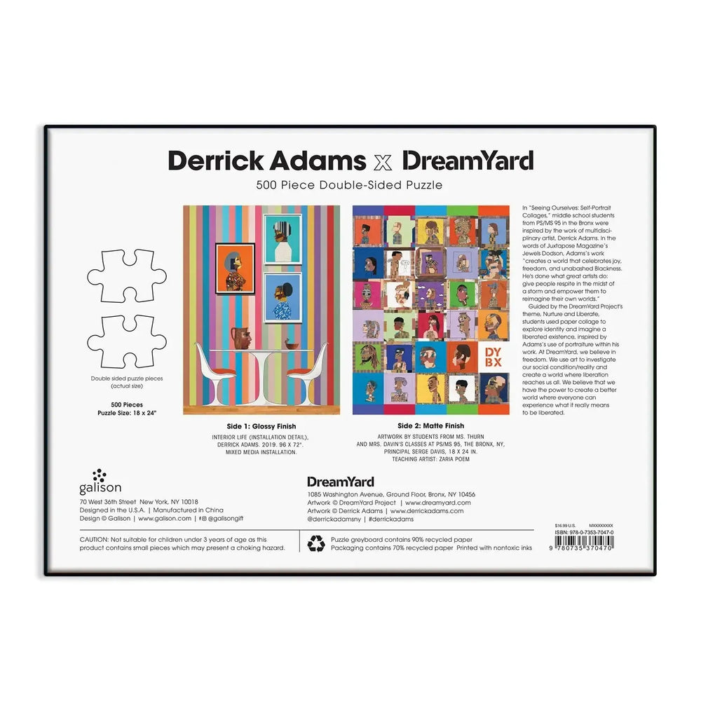 Derrick Adams x DreamYard 500 Piece Double-Sided Jigsaw Puzzle Galison (ONLINE ORDER ONLY)