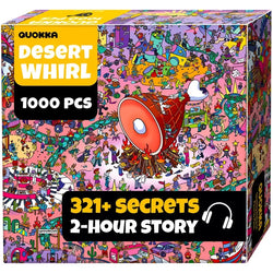 Desert Whirl "Seek & See" 1000 Piece Jigsaw Puzzle Quokka