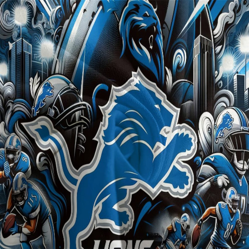 Detroit Lions Bedding Set Duvet Cover Without Filler (Online Order Only)