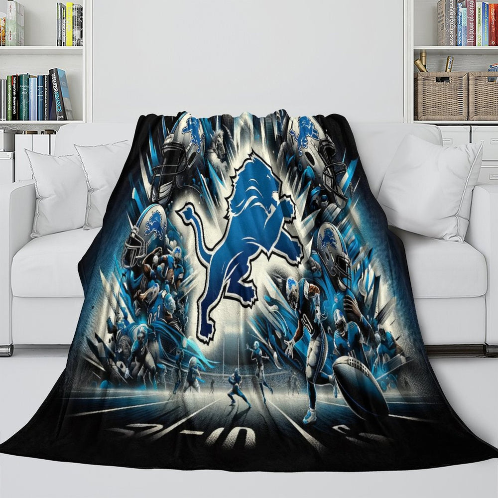Detroit Lions Blanket Flannel Fleece Throw (Online Order Only)